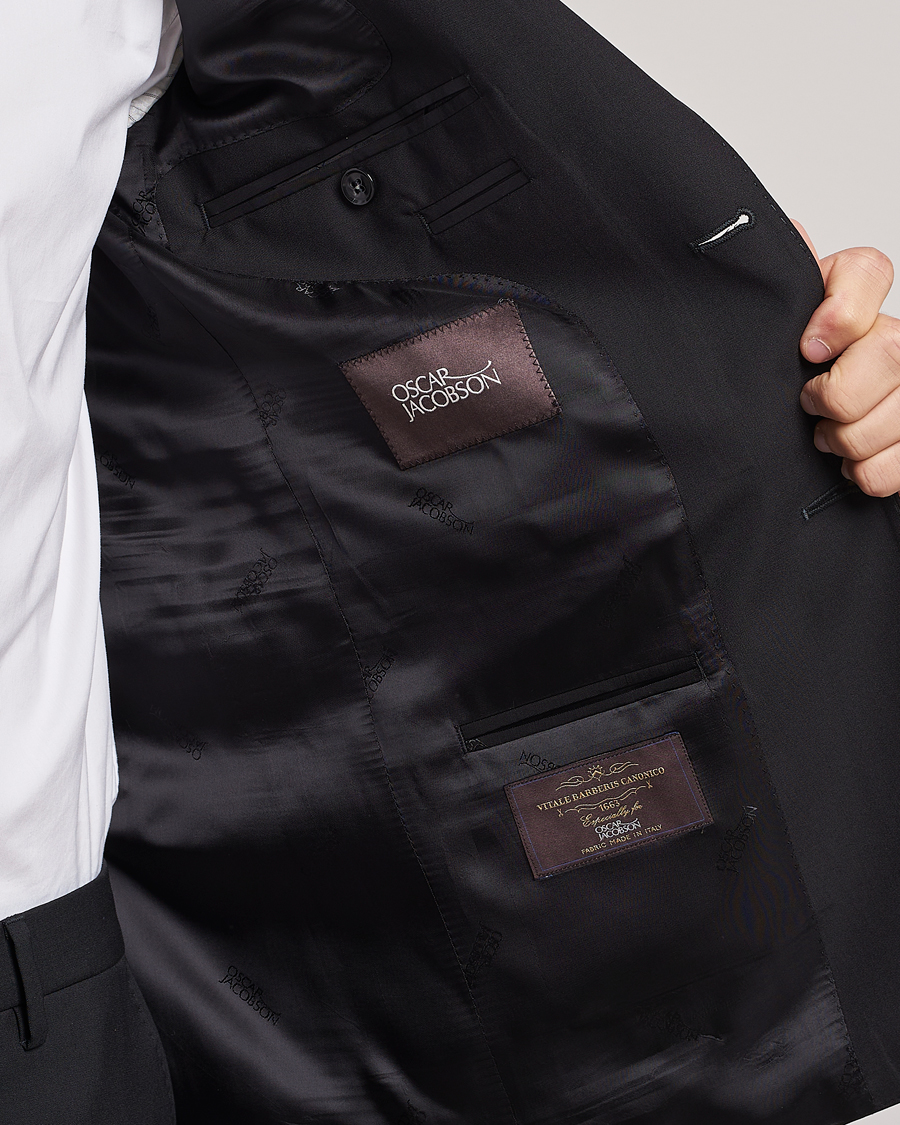 Hombres | Blazers | Oscar Jacobson | Falk Wool Blazer Black