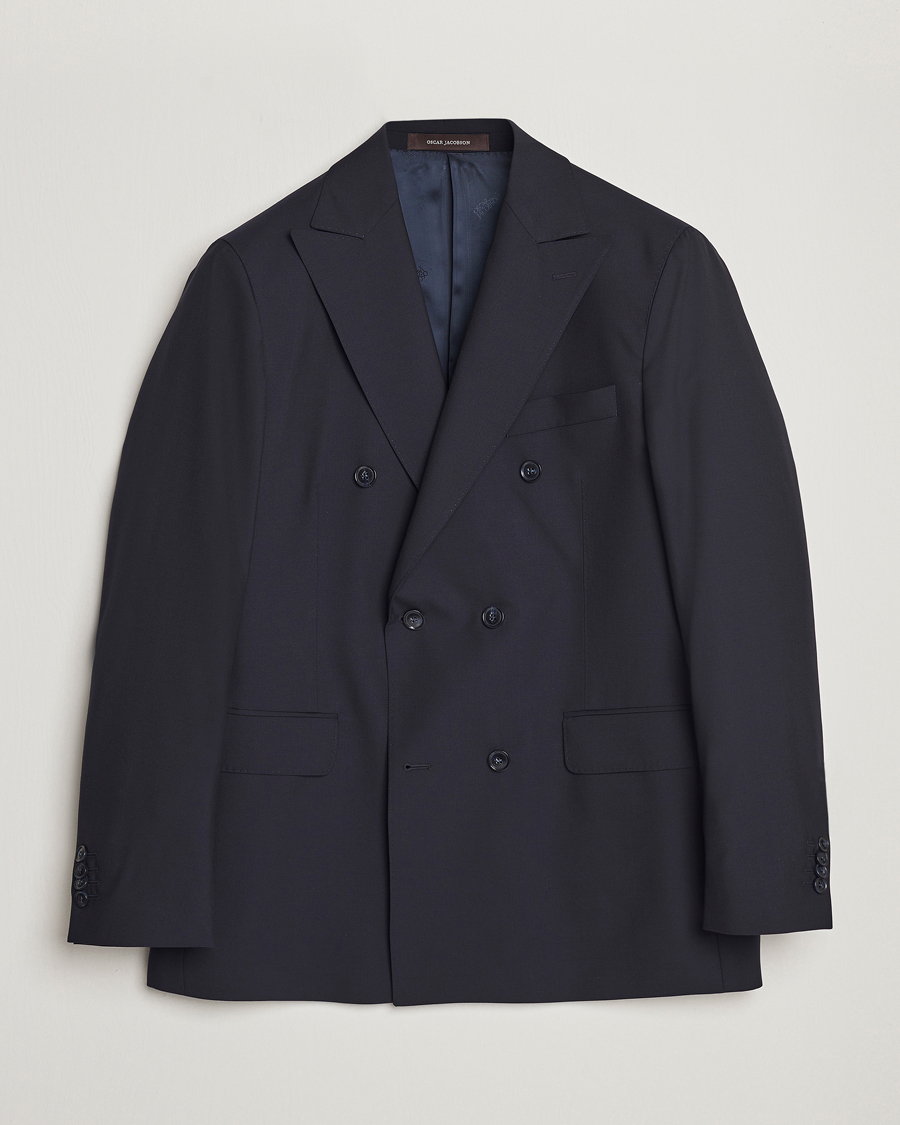 Hombres | Blazers | Oscar Jacobson | Farris Wool Blazer Navy