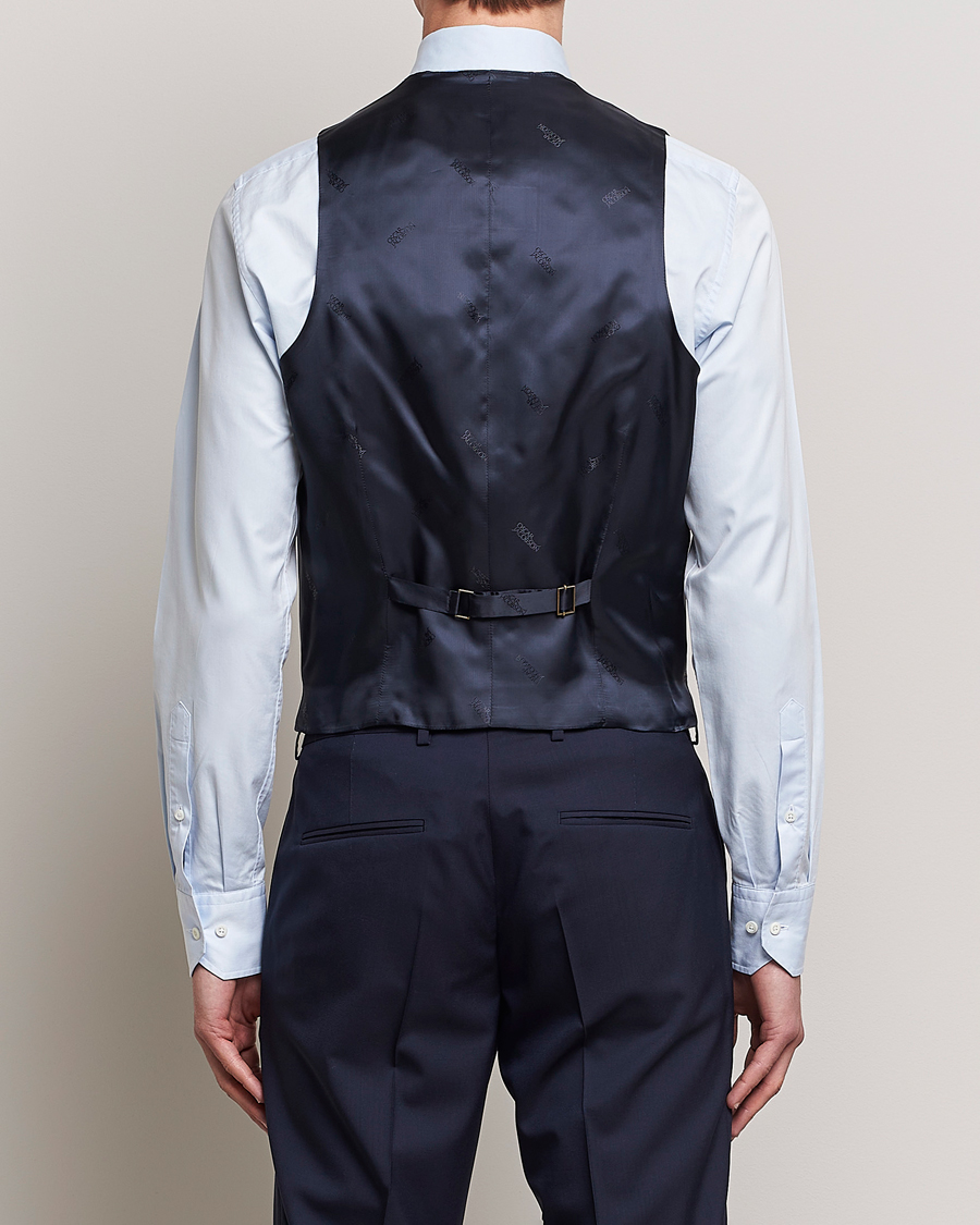 Hombres | Blazers | Oscar Jacobson | Carlo Wool Waistcoat Blue