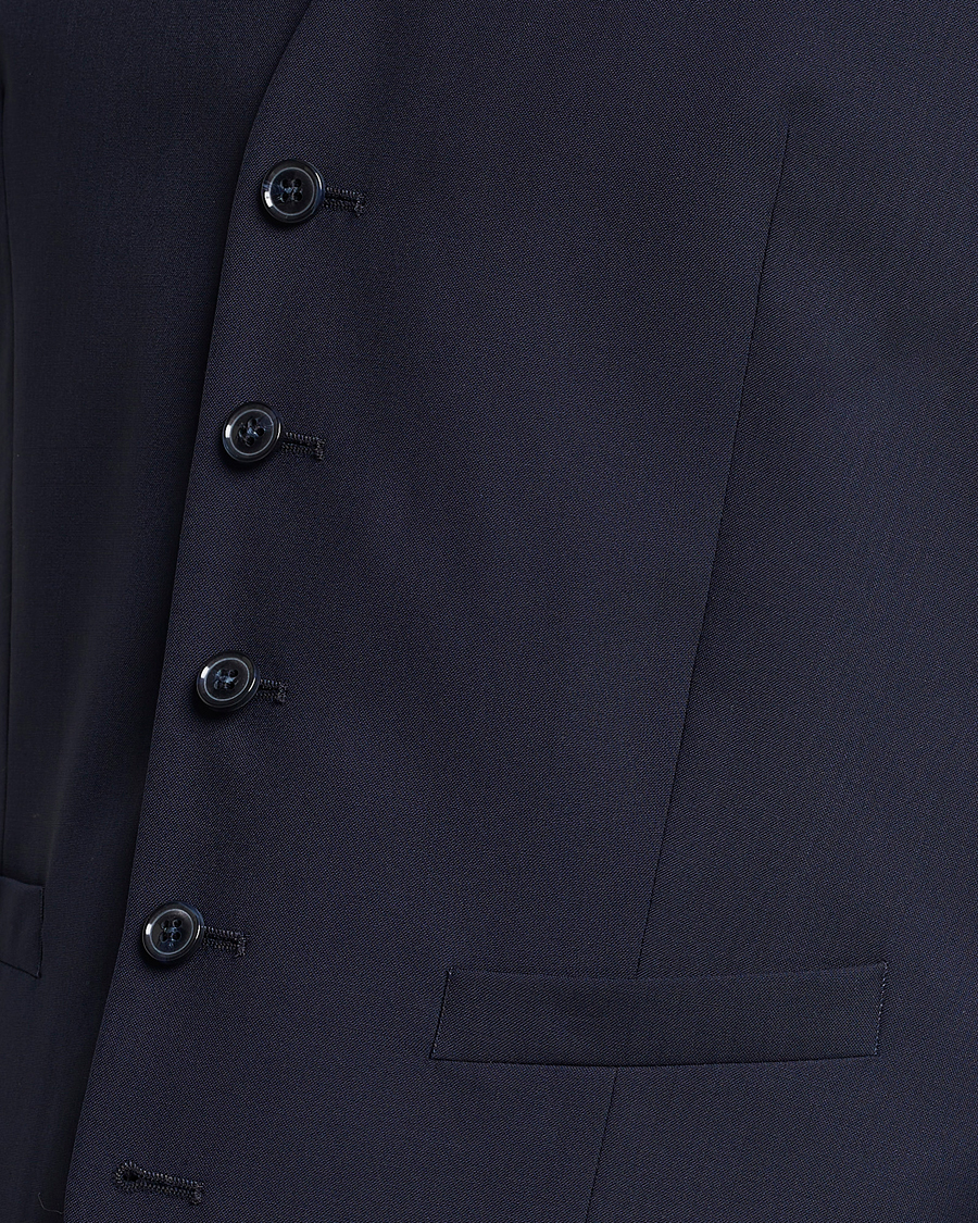 Hombres | Blazers | Oscar Jacobson | Carlo Wool Waistcoat Blue