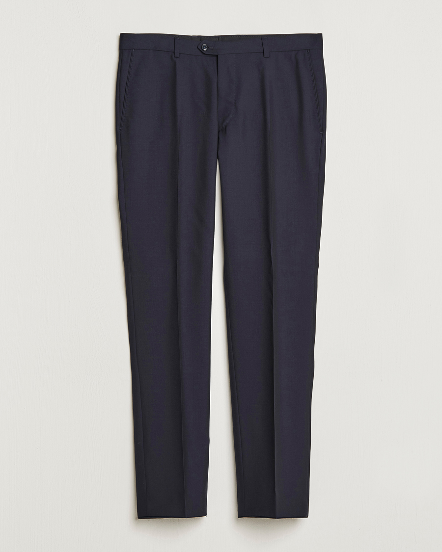 Hombres | Pantalones | Oscar Jacobson | Denz Wool Trousers Navy