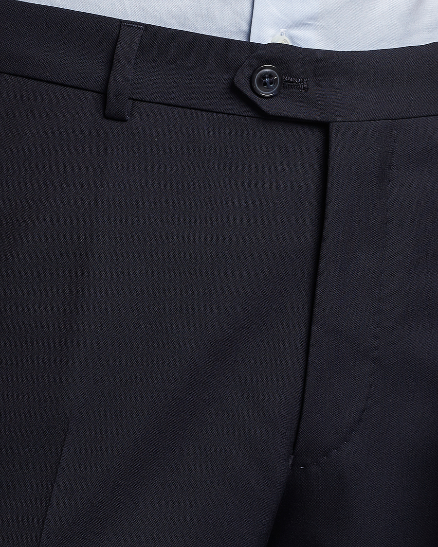 Hombres | Pantalones | Oscar Jacobson | Denz Wool Trousers Navy