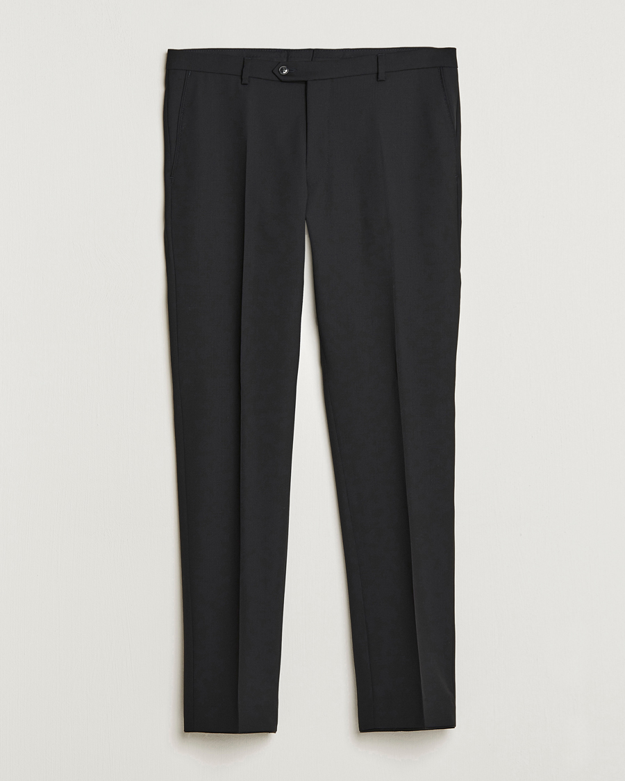 Hombres | Pantalones | Oscar Jacobson | Denz Wool Trousers Black