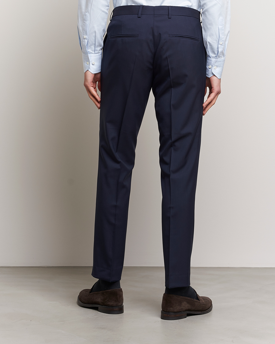Hombres | Pantalones | Oscar Jacobson | Diego Wool Trousers Blue