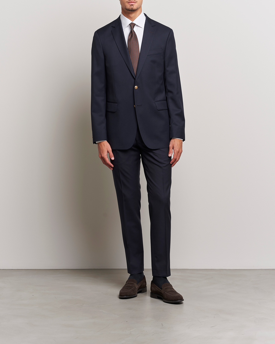 Hombres | Blazers | Oscar Jacobson | John Club Wool Blazer Navy