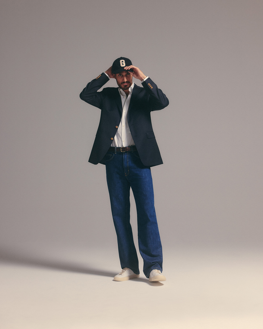 Hombres | Blazers | Oscar Jacobson | John Club Wool Blazer Navy