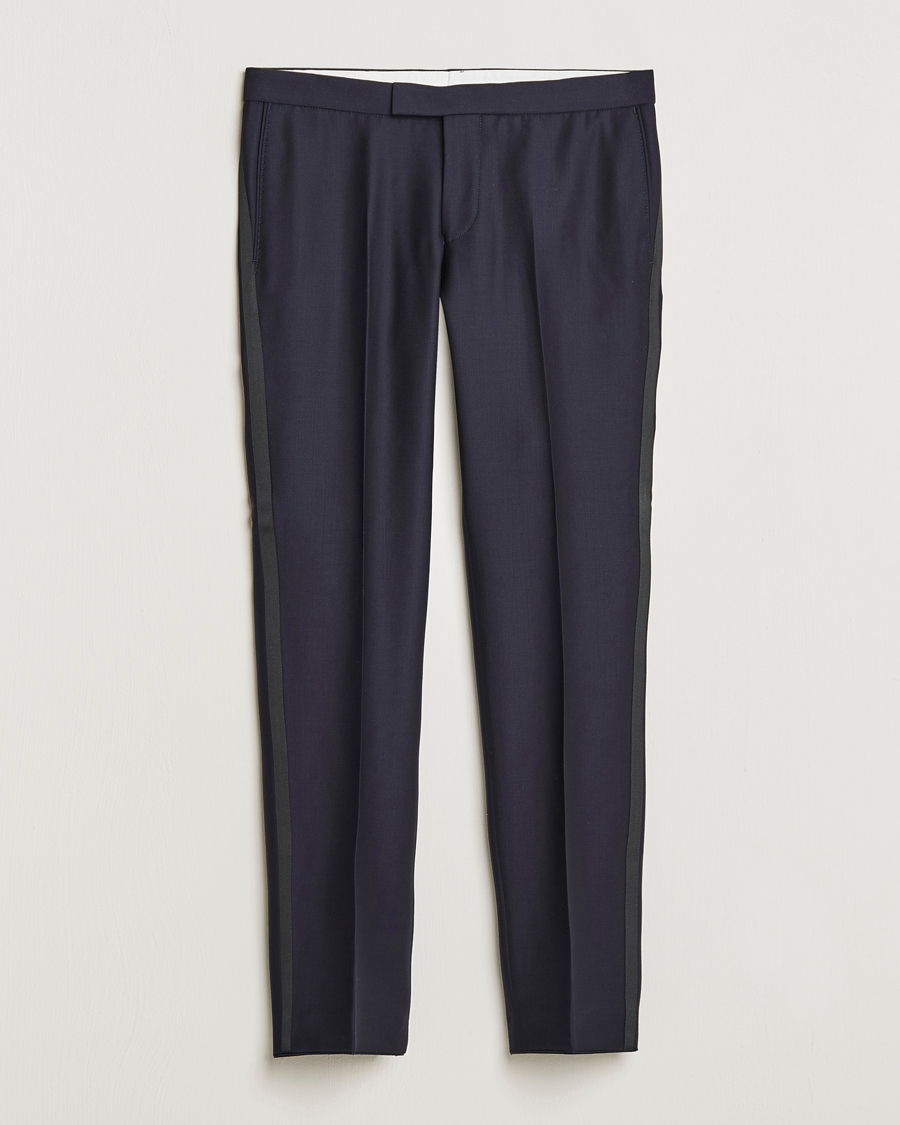 Hombres | Pantalones | Oscar Jacobson | Duke Wool Trousers Navy