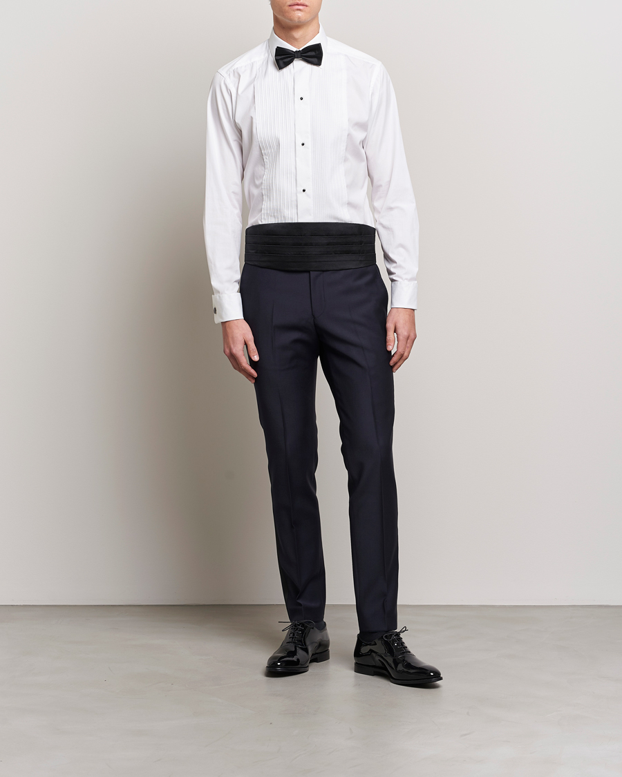 Hombres | Pantalones | Oscar Jacobson | Duke Wool Trousers Navy