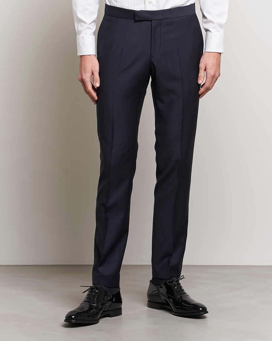 Hombres | Pantalones | Oscar Jacobson | Duke Wool Trousers Navy