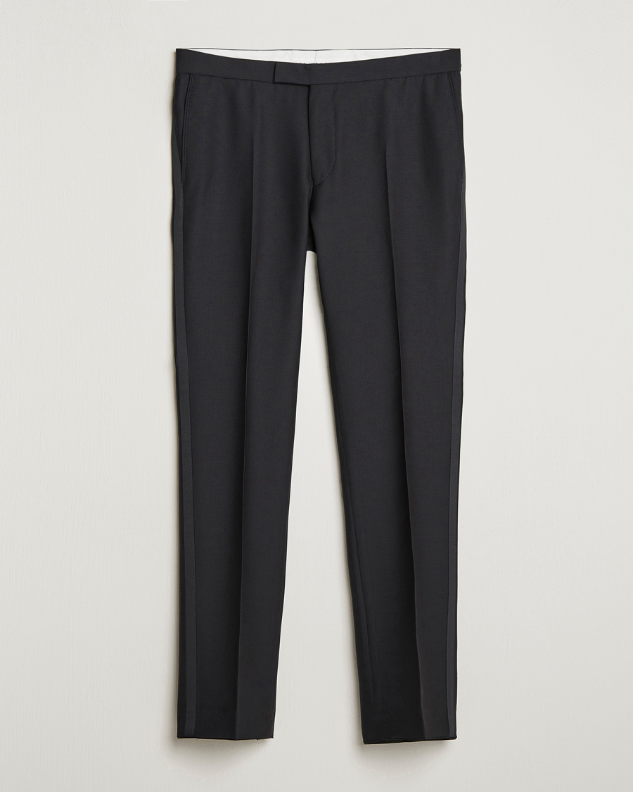 Hombres | Pantalones | Oscar Jacobson | Duke Wool Trousers Black
