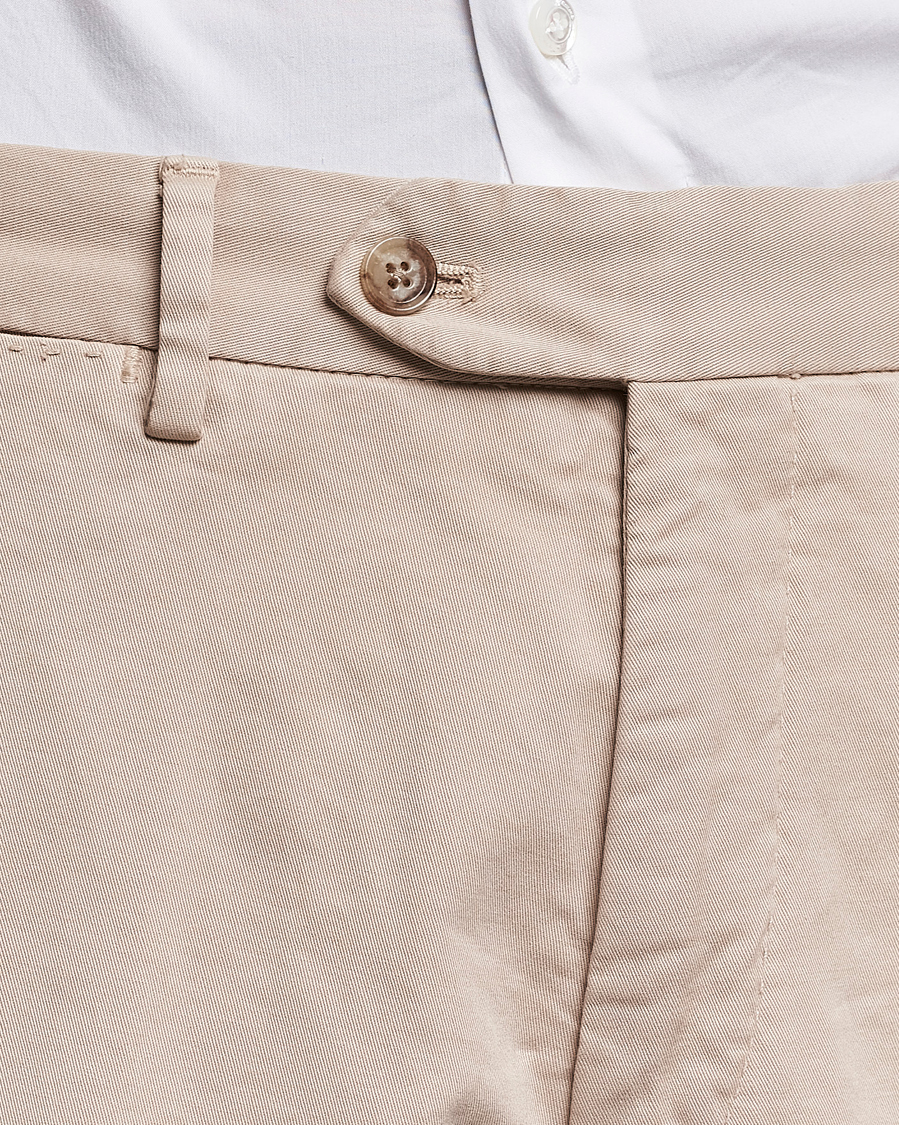 Hombres | Pantalones | Oscar Jacobson | Danwick Cotton Trousers Beige
