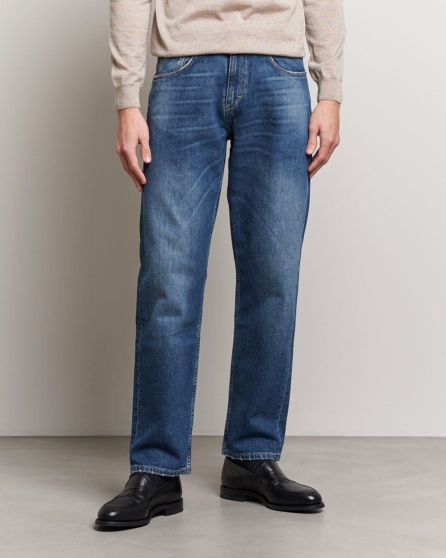 Hombres | Vaqueros azules | Oscar Jacobson | Johan Cotton Stretch Jeans Vintage Wash