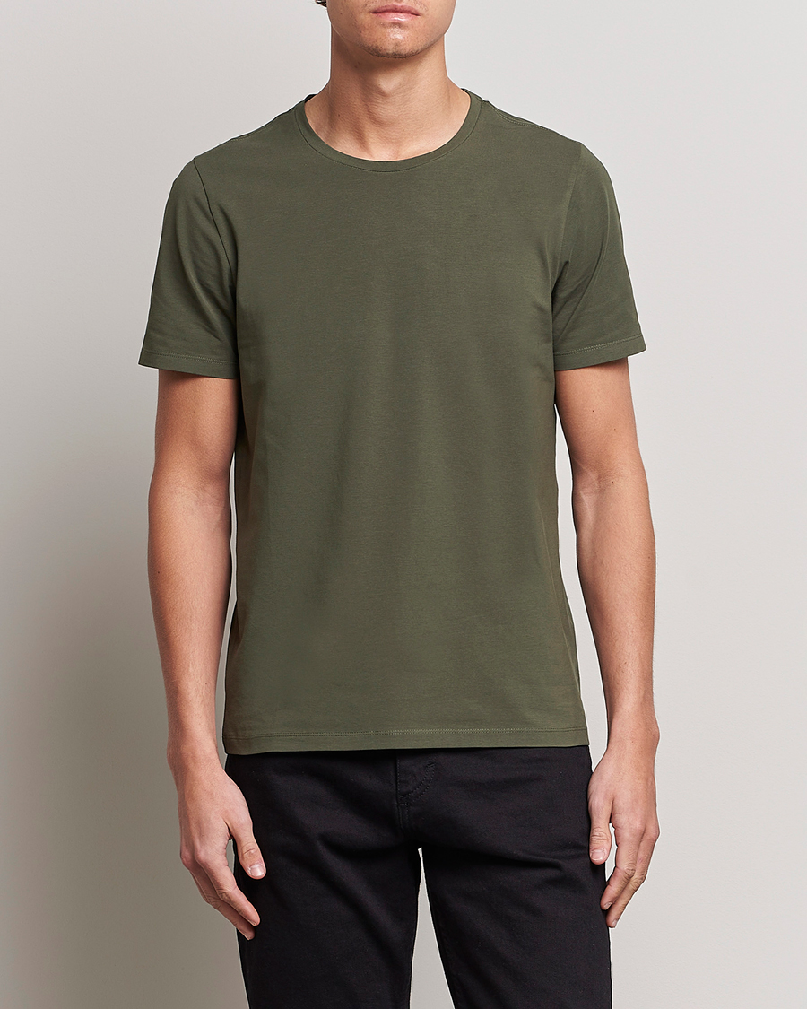 Hombres | Camisetas de manga corta | Oscar Jacobson | Kyran Cotton T-shirt S-S Green