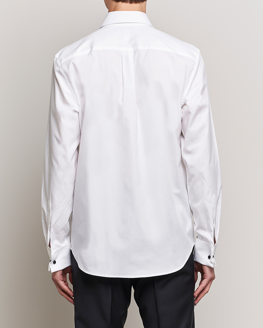 Hombres | Camisas | Oscar Jacobson | Reg Fit Cut Away Tuxedo Double Cuff White