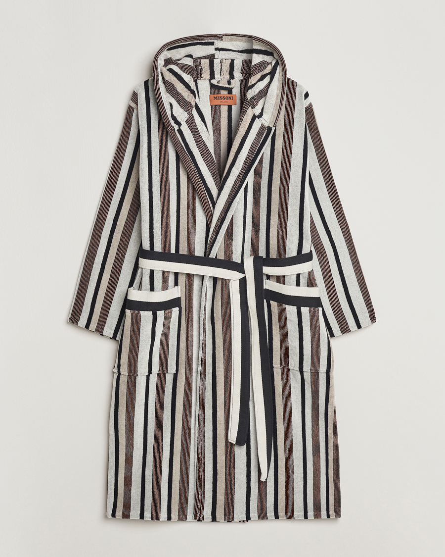 Hombres | Pijamas y batas | Missoni Home | Craig Bathrobe Grey/Black