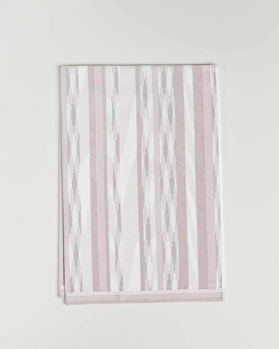Hombres | Missoni Home Clint Bath Sheet 100x150cm Beige/White | Missoni Home | Clint Bath Sheet 100x150cm Beige/White