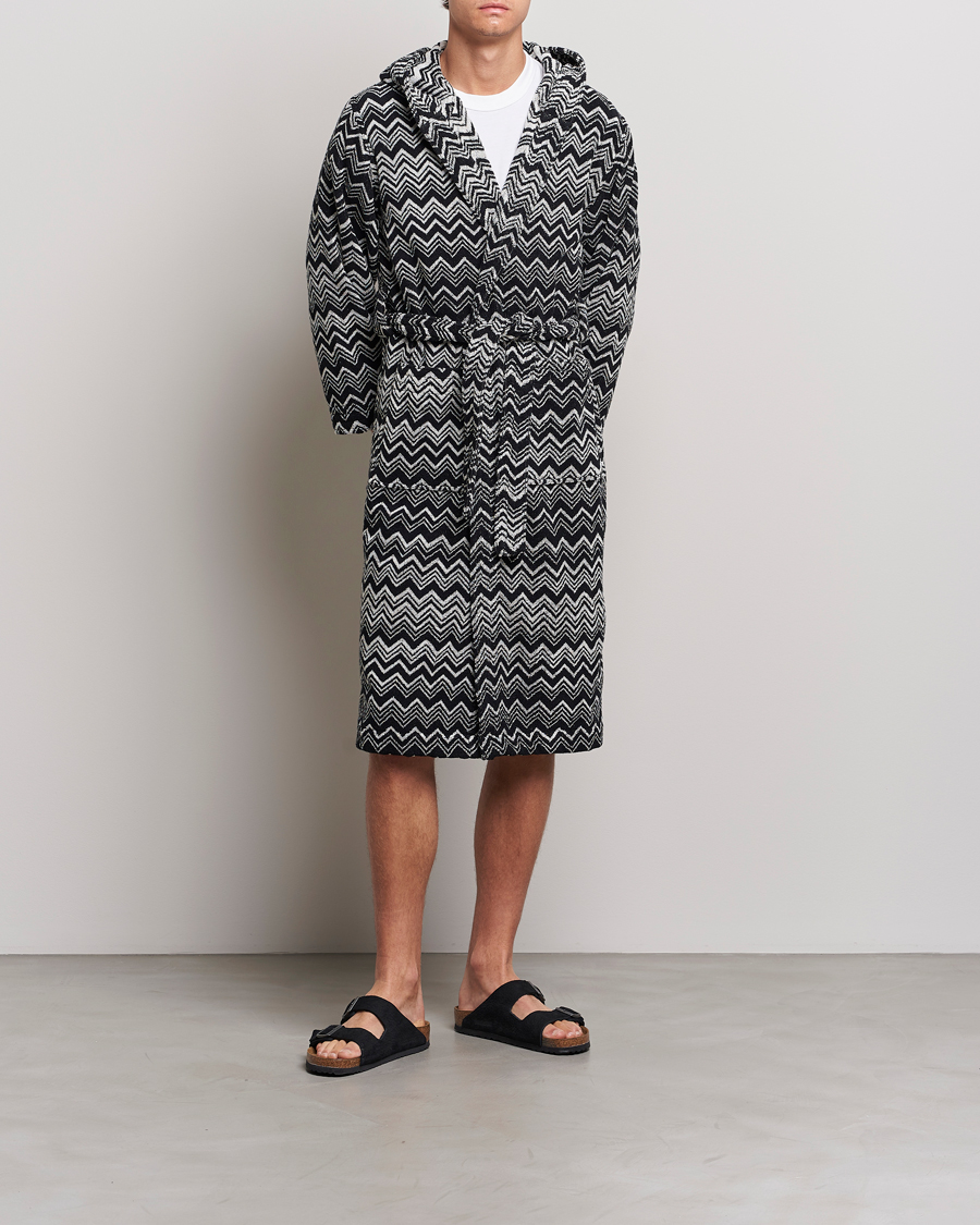 Hombres | Pijamas y batas | Missoni Home | Keith Bathrobe Grey/Black