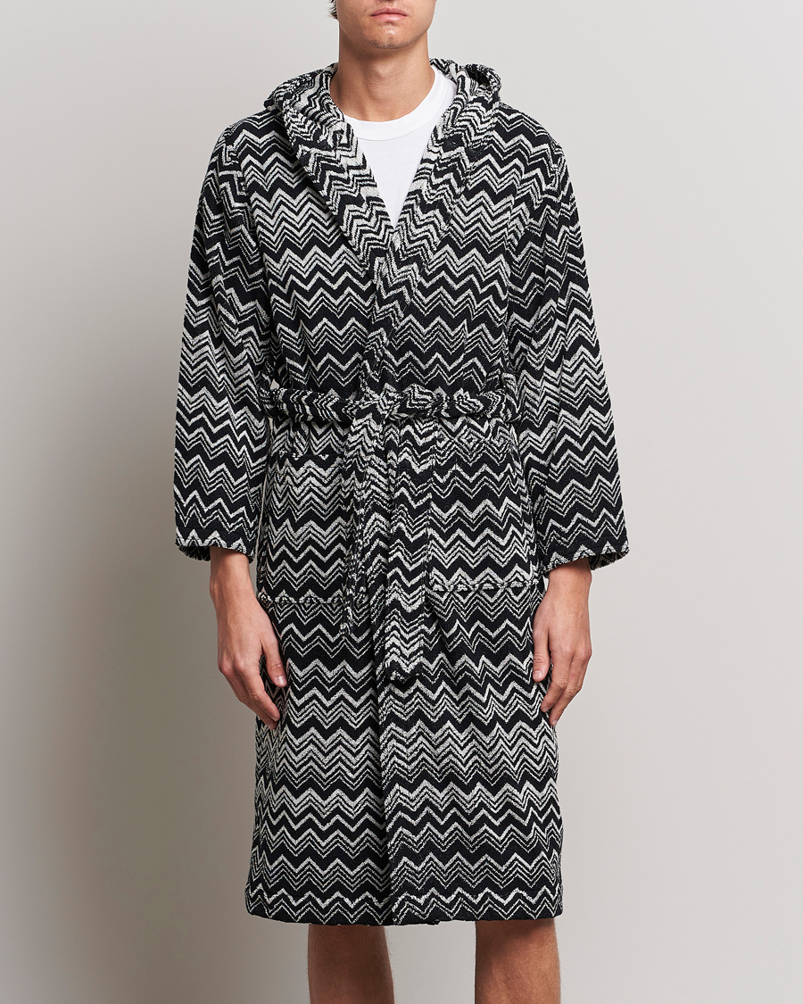 Hombres | Pijamas y batas | Missoni Home | Keith Bathrobe Grey/Black