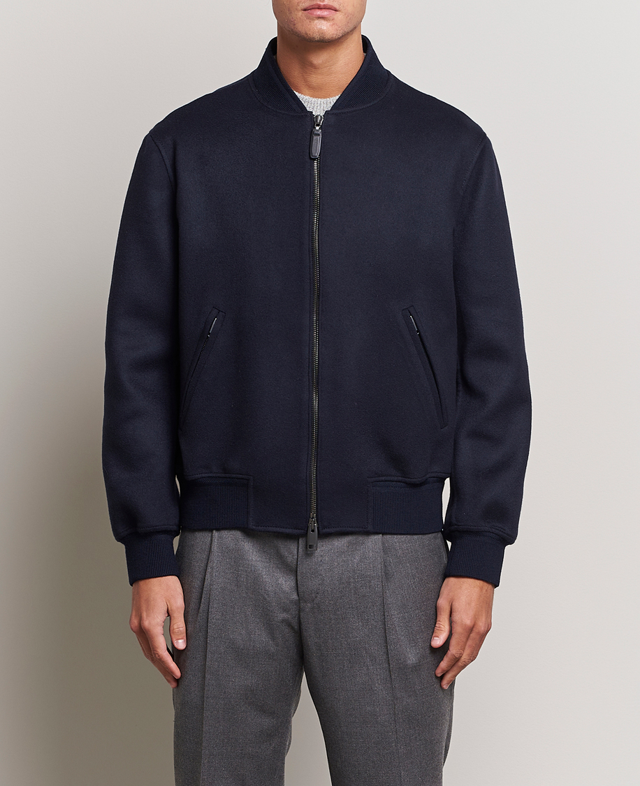Hombres | Abrigos y chaquetas | Brioni | Cashmere Blend Bomber Jacket Navy