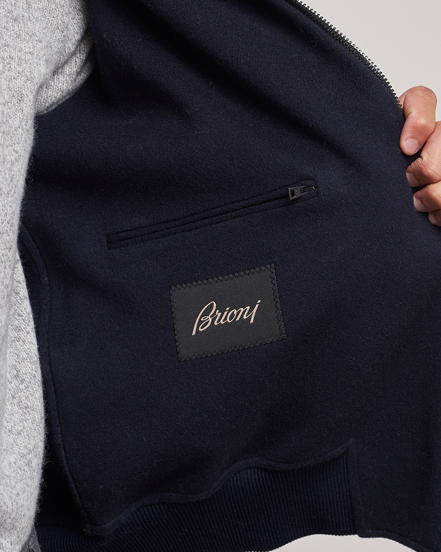 Hombres | Abrigos y chaquetas | Brioni | Cashmere Blend Bomber Jacket Navy