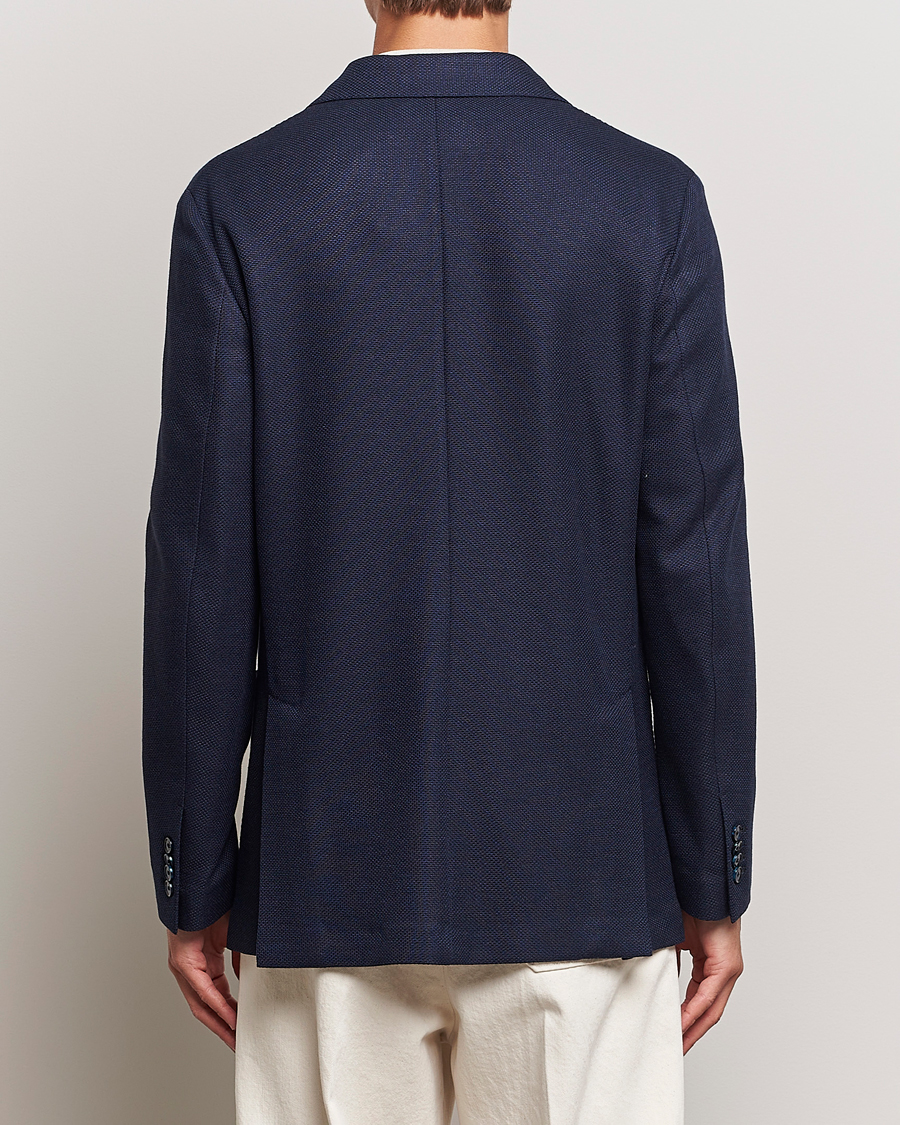 Hombres | Blazers | Brioni | Wool/Silk Jacquard Jersey Blazer Navy