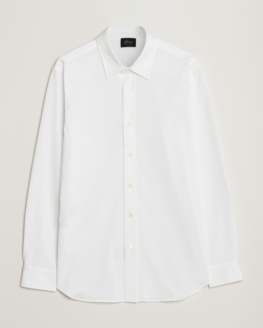 Hombres | Camisas | Brioni | Soft Cotton Jersey Shirt White