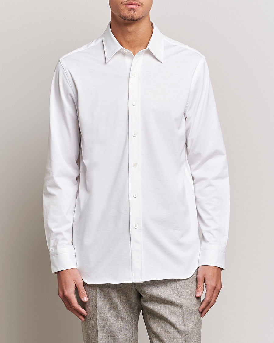 Hombres | Camisas | Brioni | Soft Cotton Jersey Shirt White