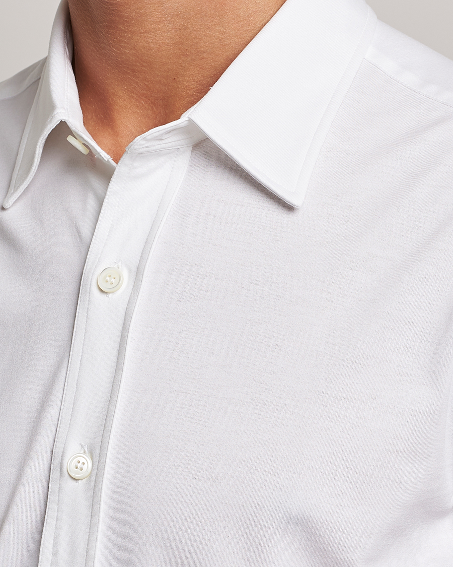 Hombres | Camisas | Brioni | Soft Cotton Jersey Shirt White