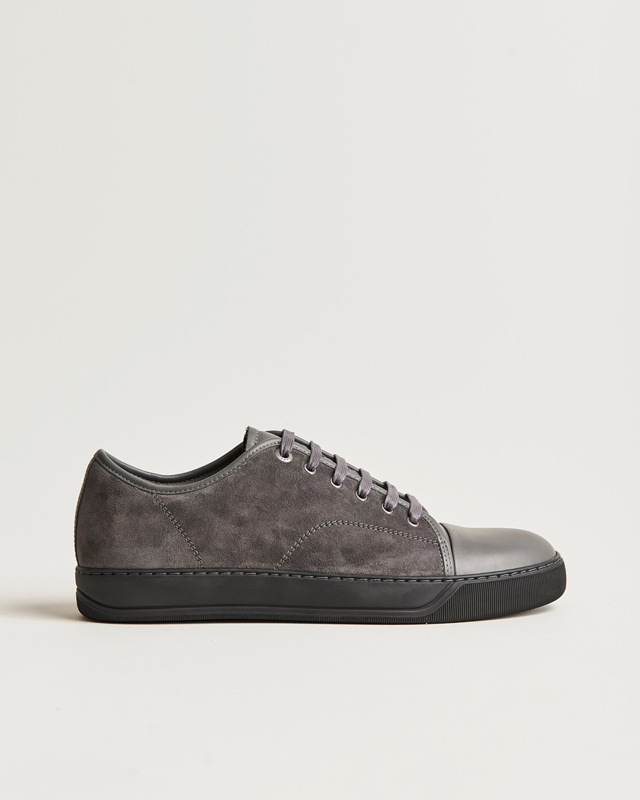 Hombres | Lanvin Nappa Cap Toe Sneaker Dark Grey | Lanvin | Nappa Cap Toe Sneaker Dark Grey