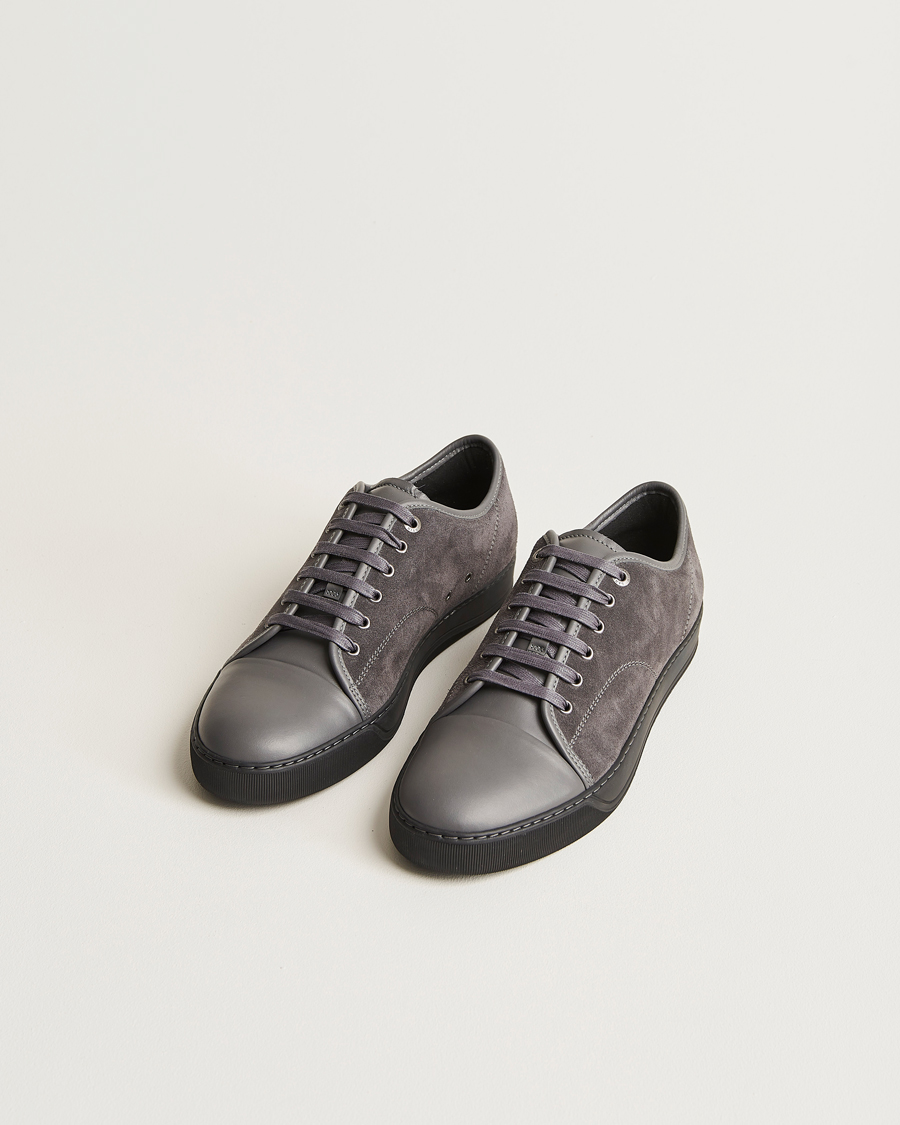 Hombres | Lanvin Nappa Cap Toe Sneaker Dark Grey | Lanvin | Nappa Cap Toe Sneaker Dark Grey