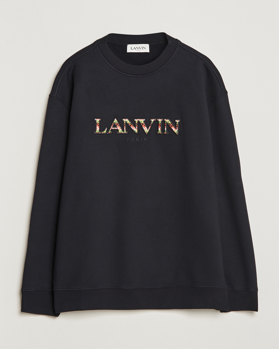 Hombres | Jerséis y prendas de punto | Lanvin | Curb Logo Sweatshirt Black