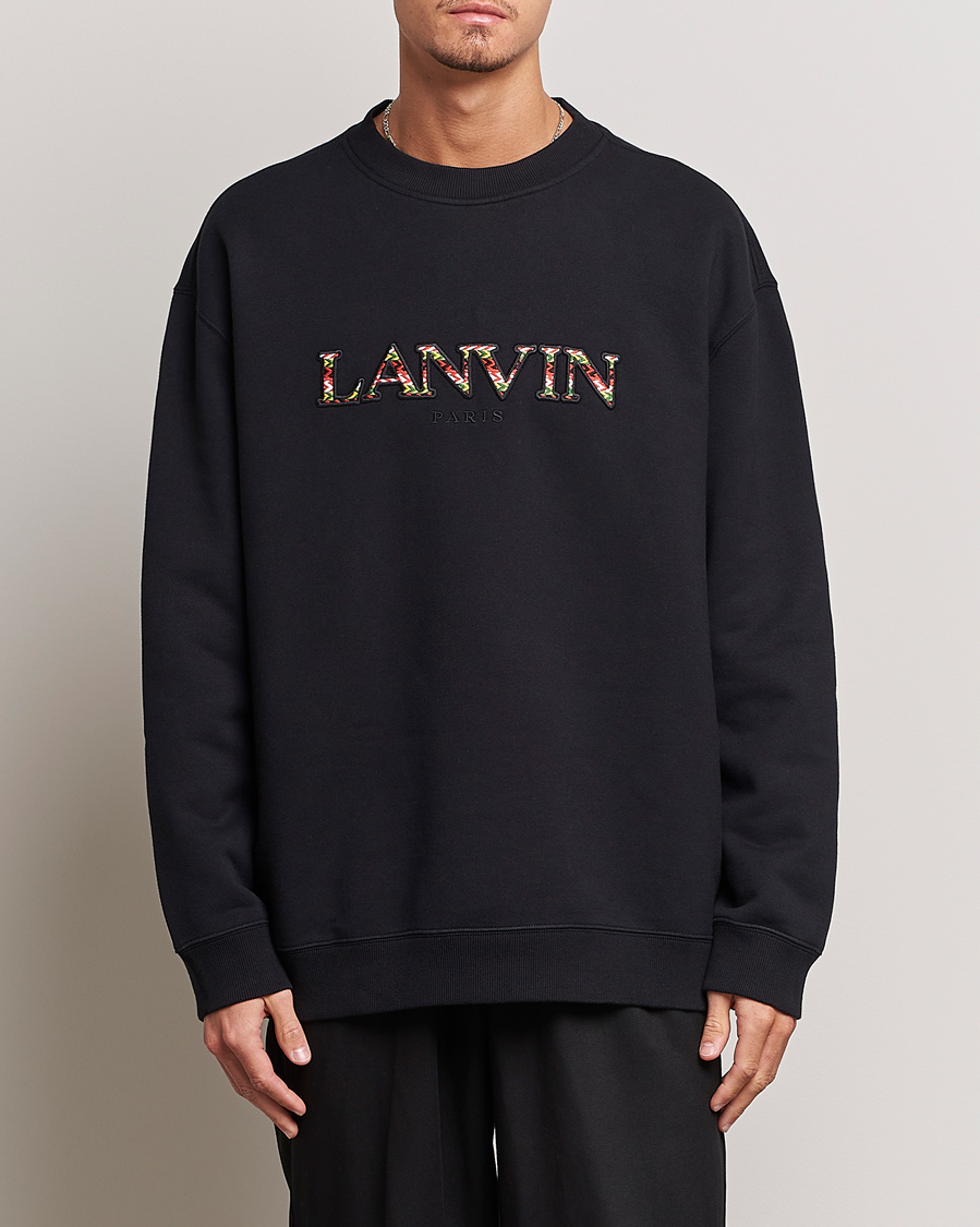 Hombres | Jerséis y prendas de punto | Lanvin | Curb Logo Sweatshirt Black