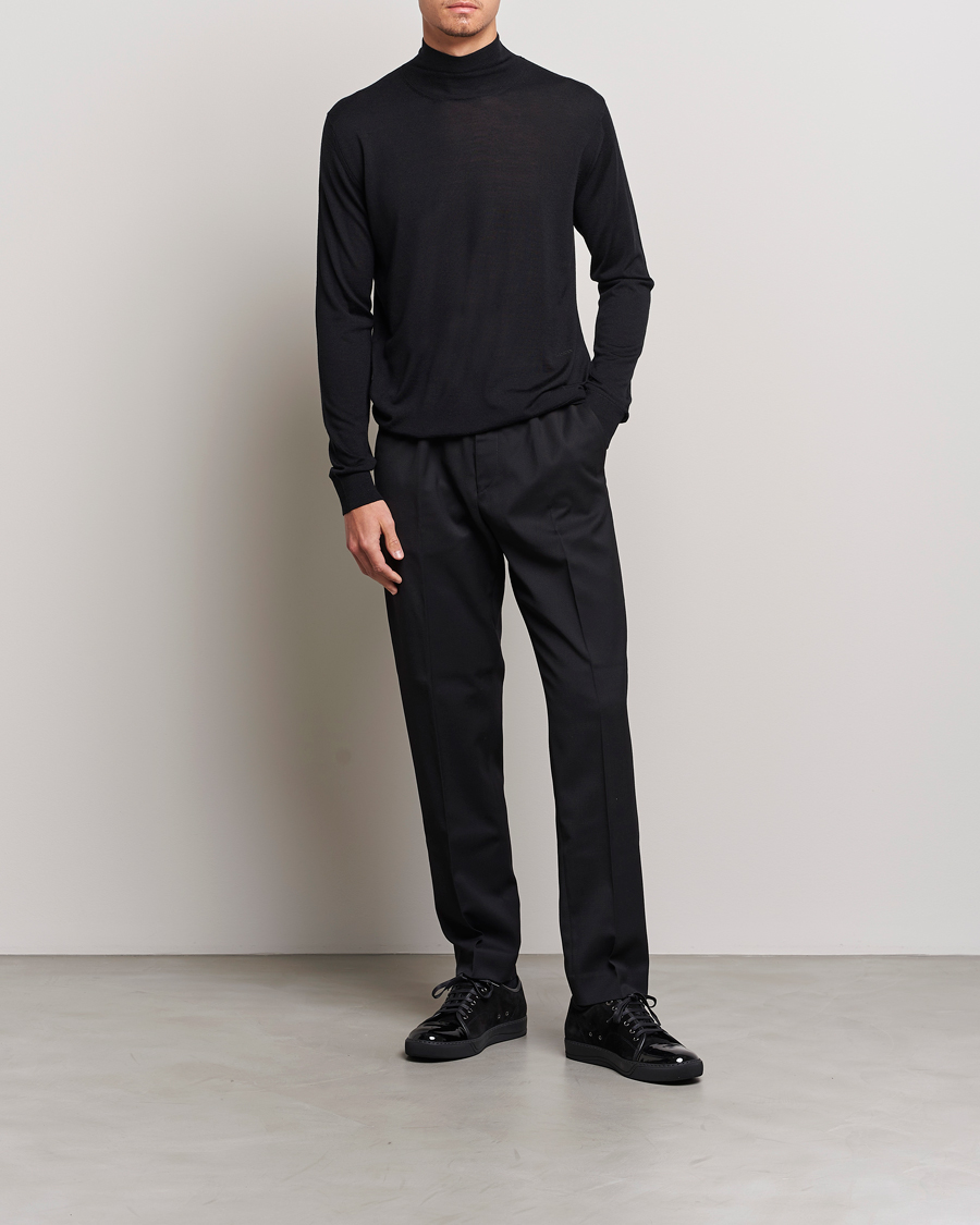 Hombres | Jerséis y prendas de punto | Lanvin | Wool/Silk Rollneck Black