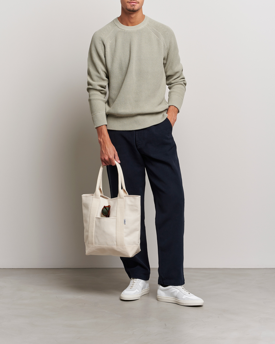 Hombres | Jerséis y prendas de punto | NN07 | Jacobo Organic Cotton Knitted Sweater London Fog