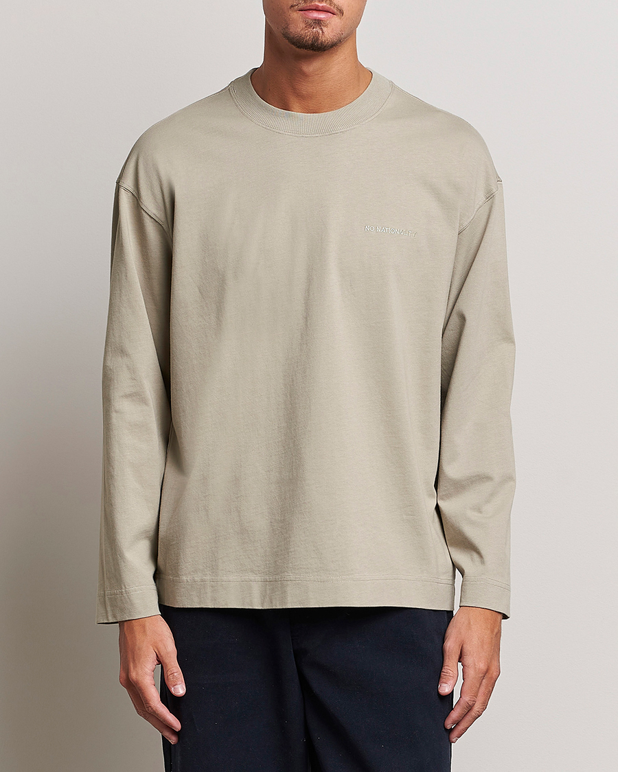 Hombres | Camisetas | NN07 | Benja Pima Cotton Long Sleeve T-Shirt London Fog