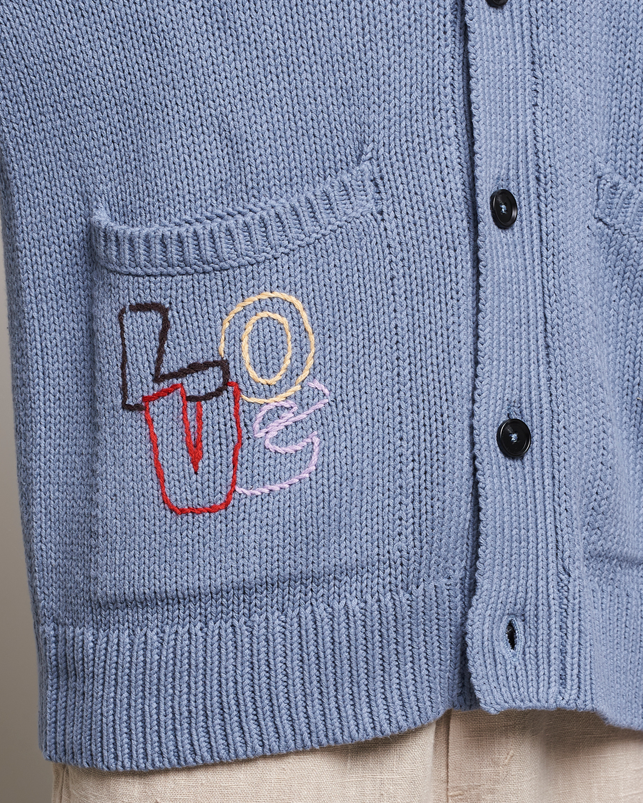 Hombres | Jerséis y prendas de punto | NN07 | Milton Knitted Cardigan Ashley Blue Mel