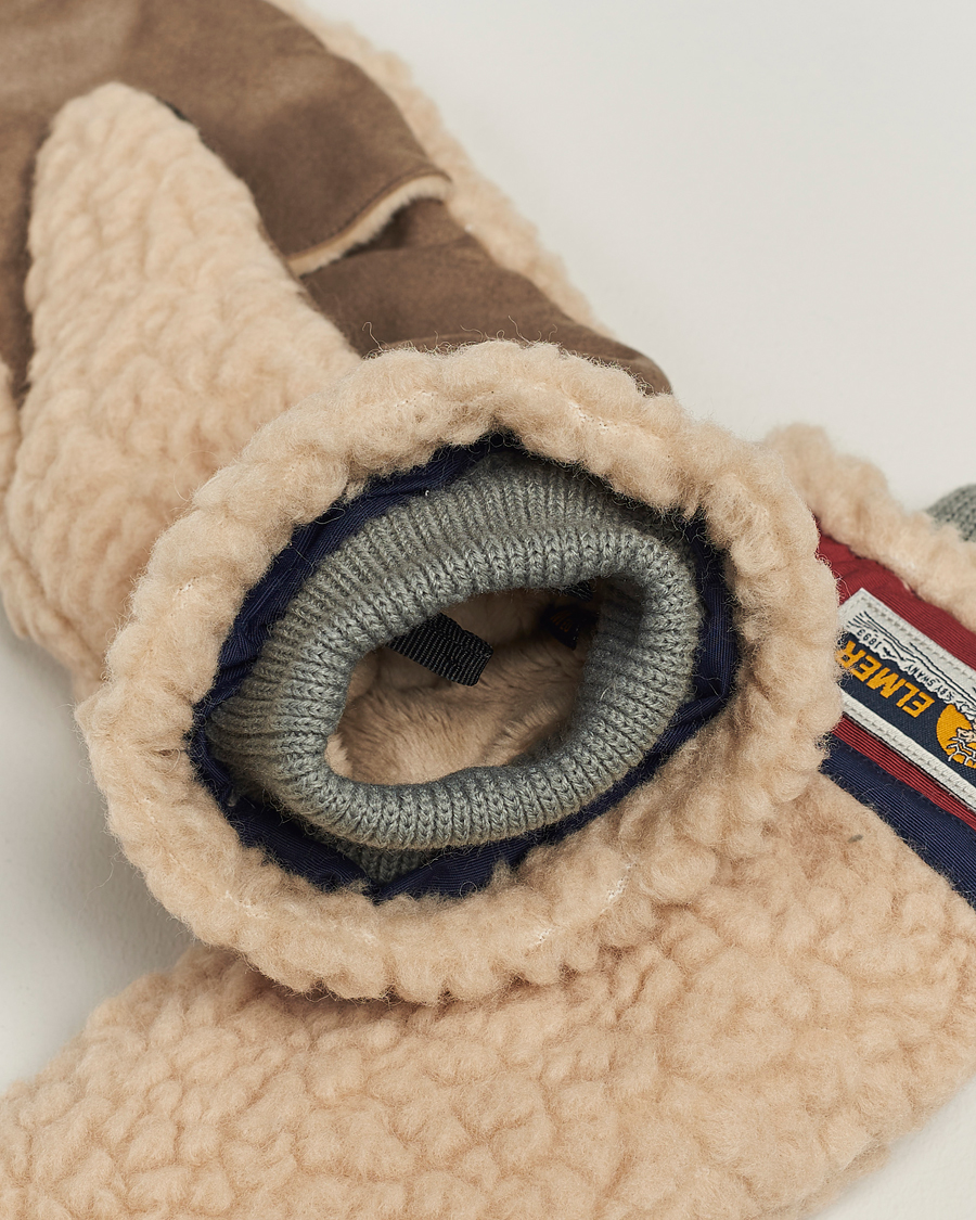 Hombres | Elmer by Swany Miyo Wool Teddy Mittens Beige/Wine | Elmer by Swany | Miyo Wool Teddy Mittens Beige/Wine