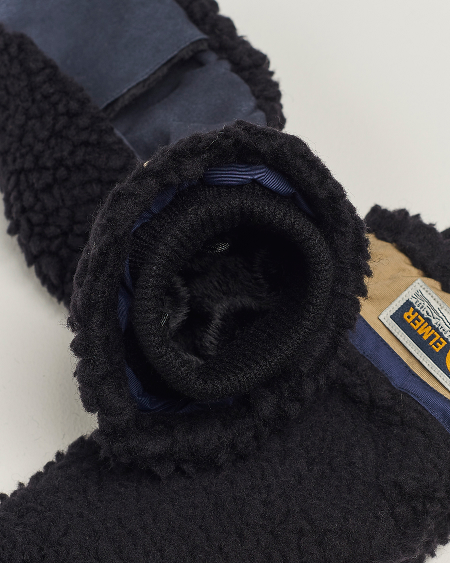 Hombres | Elmer by Swany Miyo Wool Teddy Mittens Black | Elmer by Swany | Miyo Wool Teddy Mittens Black