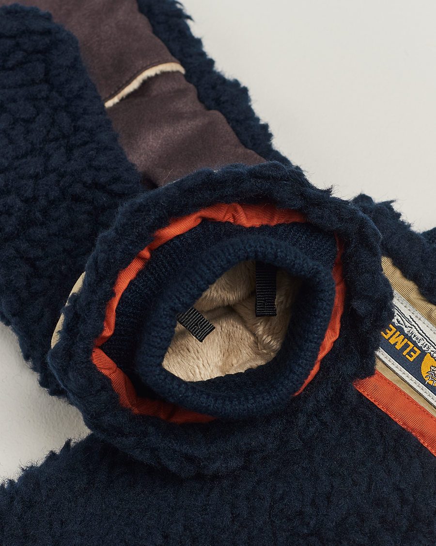 Hombres | Elmer by Swany Miyo Wool Teddy Mittens Navy | Elmer by Swany | Miyo Wool Teddy Mittens Navy