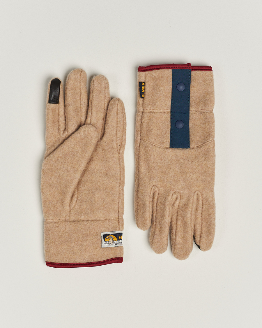 Hombres | Guantes | Elmer by Swany | Recycled Wool Fleece Gloves Camel
