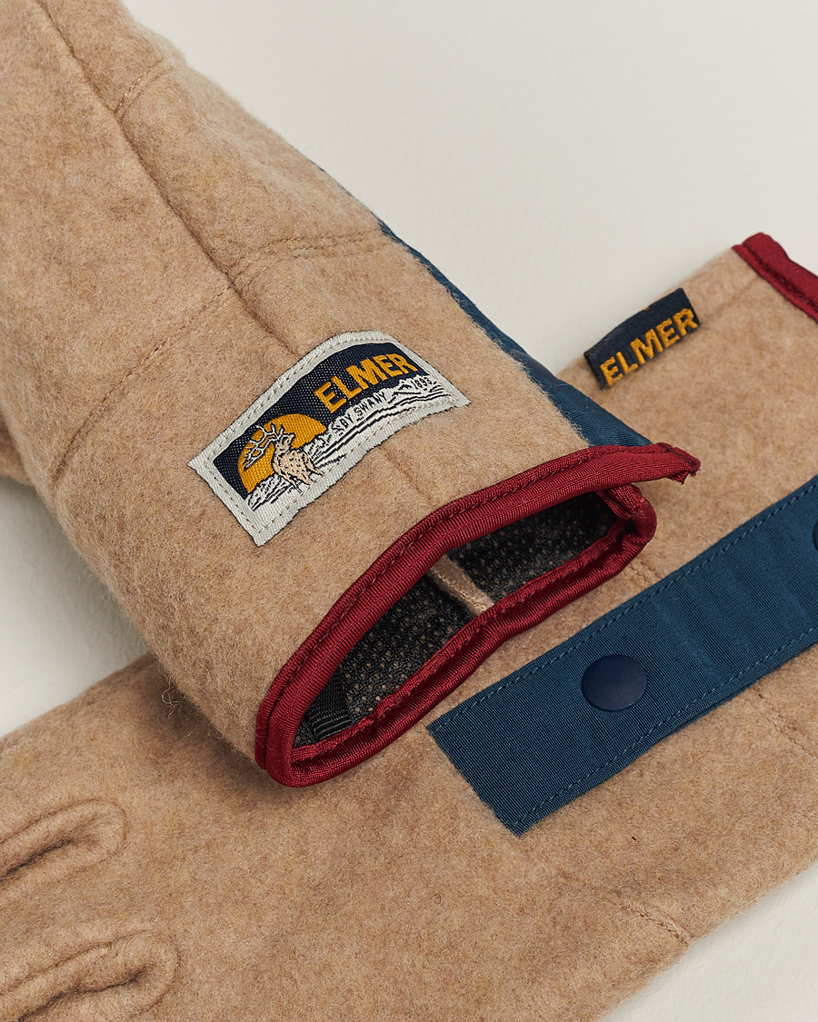 Hombres | Elmer by Swany Recycled Wool Fleece Gloves Camel | Elmer by Swany | Recycled Wool Fleece Gloves Camel