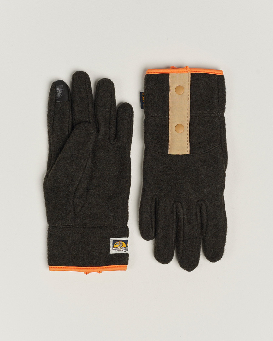 Hombres | Elmer by Swany Recycled Wool Fleece Gloves Dark Brown | Elmer by Swany | Recycled Wool Fleece Gloves Dark Brown