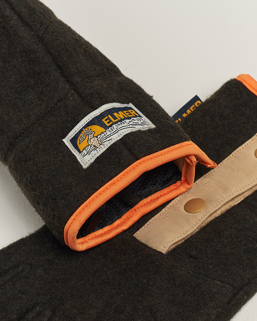 Hombres | Elmer by Swany Recycled Wool Fleece Gloves Dark Brown | Elmer by Swany | Recycled Wool Fleece Gloves Dark Brown