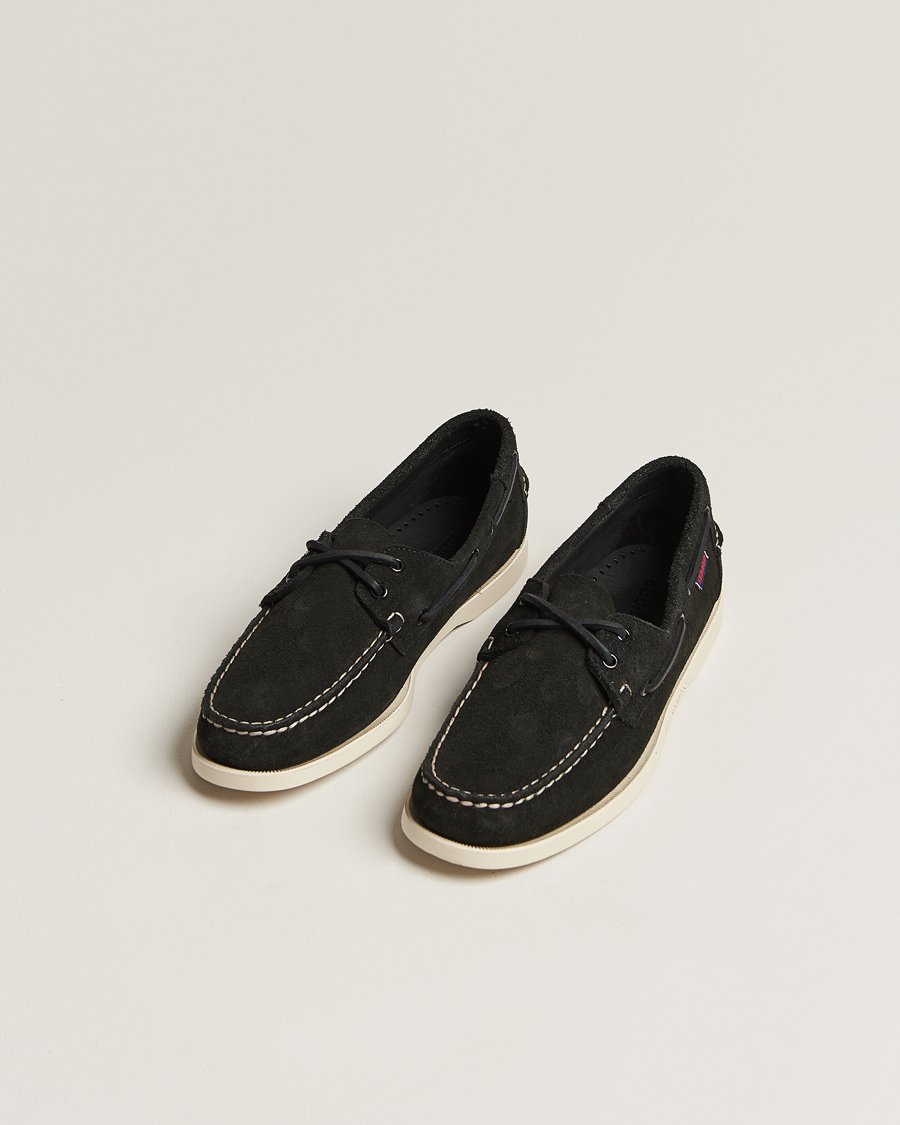 Hombres | Zapatos náuticos | Sebago | Docksides Suede Boat Shoe Black