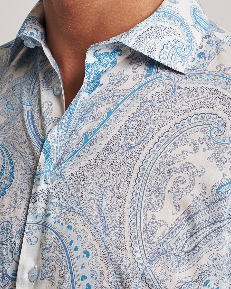 Hombres | Camisas | Etro | Slim Fit Paisley Shirt Azzurro