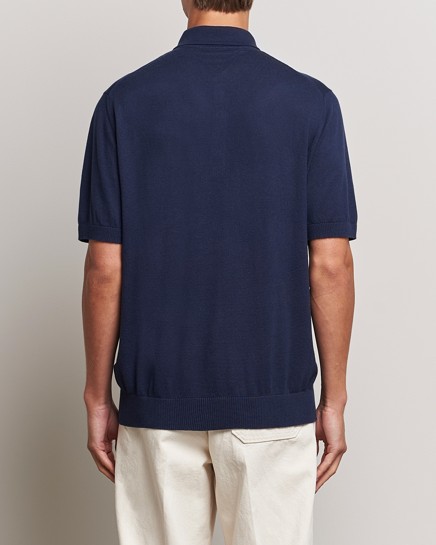 Hombres | Polos | Etro | Cotton/Cashmere Polo Navy
