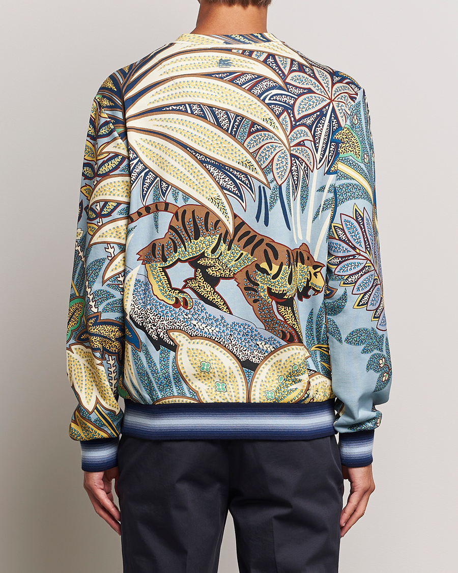 Hombres | Jerséis y prendas de punto | Etro | Jungle Printed Sweatshirt Azzurro