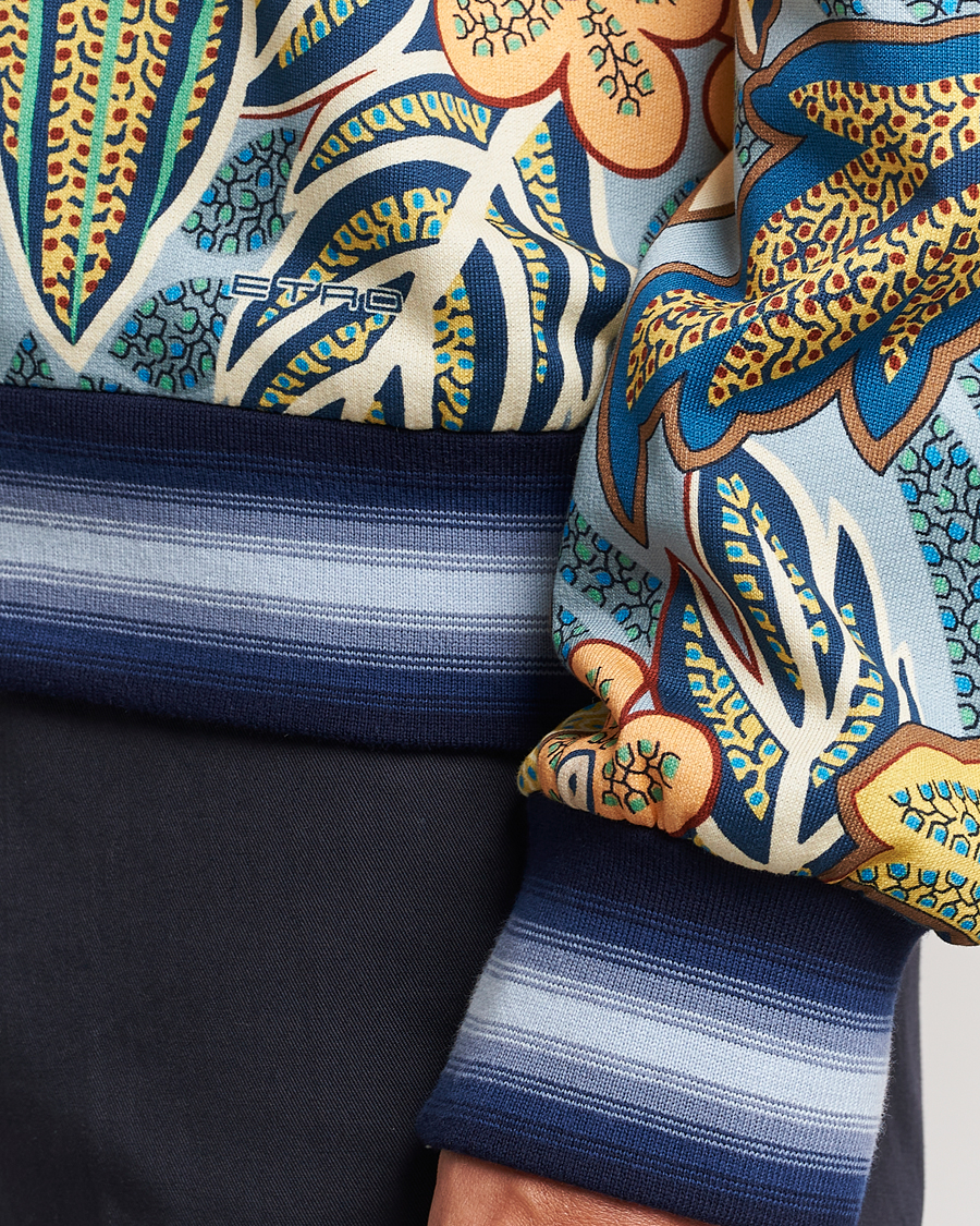 Hombres | Jerséis y prendas de punto | Etro | Jungle Printed Sweatshirt Azzurro