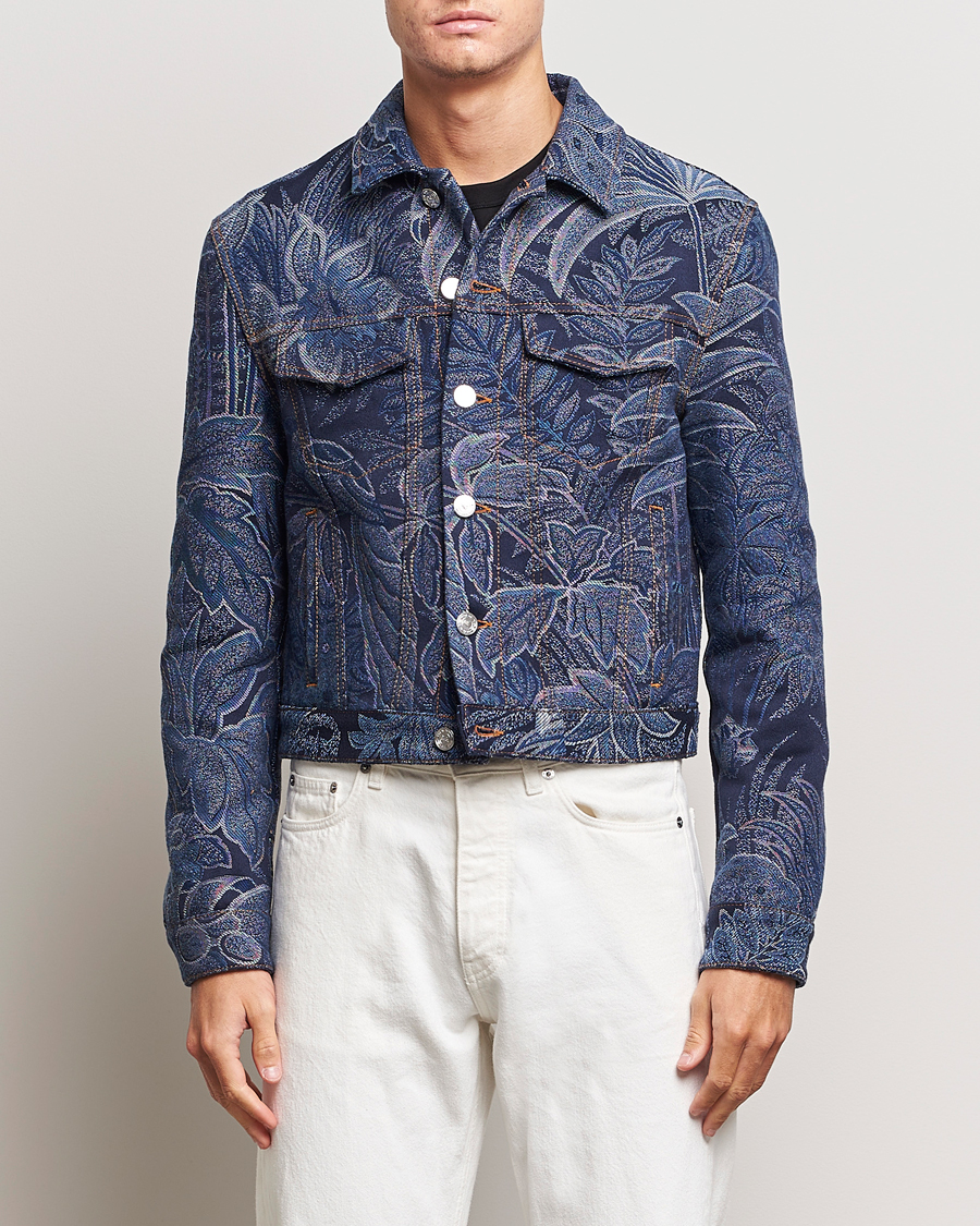 Hombres | Abrigos y chaquetas | Etro | Jacquard Denim Jacket Azzurro
