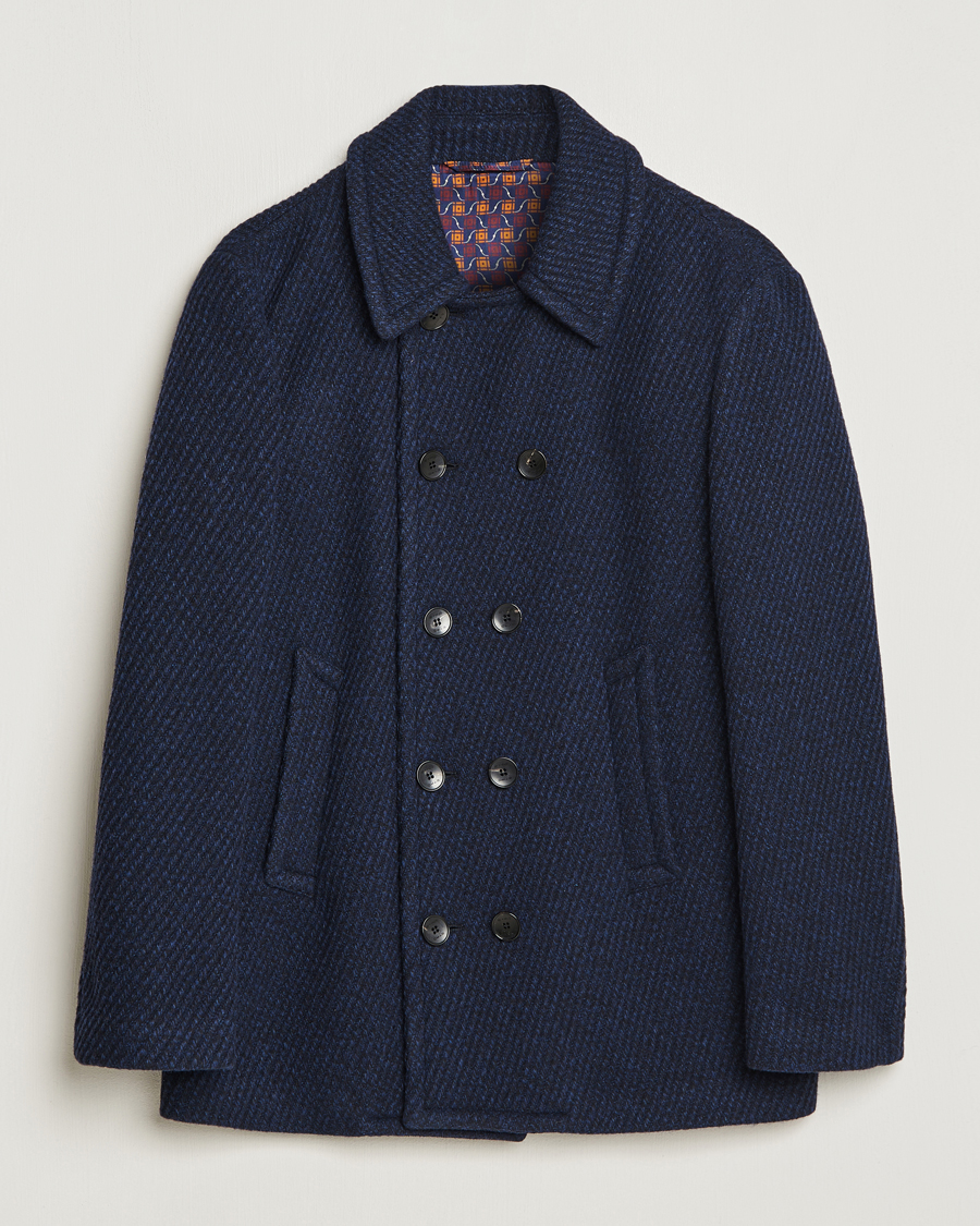Hombres | Abrigos y chaquetas | Etro | Wool Peacoat Navy